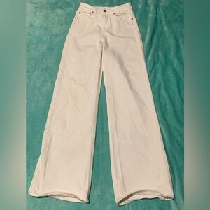 H&M Cream wide leg  jeans